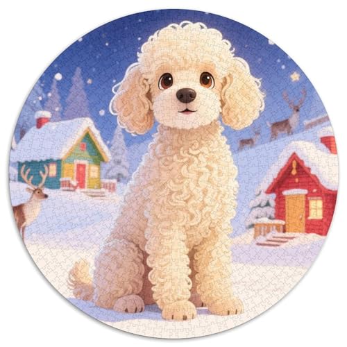 Poodle Puzzle 1000 Teile Schwer Puzzle Spielzeug Lernspiel Impossible Haustier Herausforderung Spielzeug Für Erwachsene Kinder 1000pcs (67.5x67.5cm) von LFVBASOYU