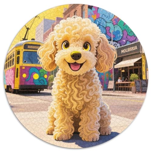 Poodle Puzzle 1000 Teile Schwer Puzzle Spielzeug Pädagogisches Spiel Impossible Haustier Herausforderung Spielzeug Für Erwachsene Kinder 1000pcs (67.5x67.5cm) von LFVBASOYU