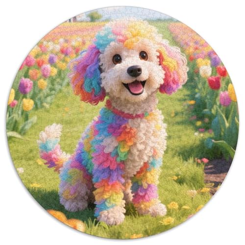 Poodle Puzzle 1000-teilige Schwer Puzzle Spielzeug Lernspiel Impossible Haustier Herausforderung Spielzeug Für Erwachsene Und Kinder Ab 14 Jahren 1000pcs (67.5x67.5cm) von LFVBASOYU