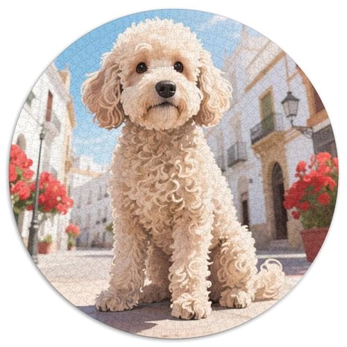 Poodle Puzzle 1000-teilige Schwer Puzzle Spielzeug Pädagogisches Spiel Impossible Haustier Herausforderungsspielzeug Für Erwachsene Kinder 1000pcs (67.5x67.5cm) von LFVBASOYU