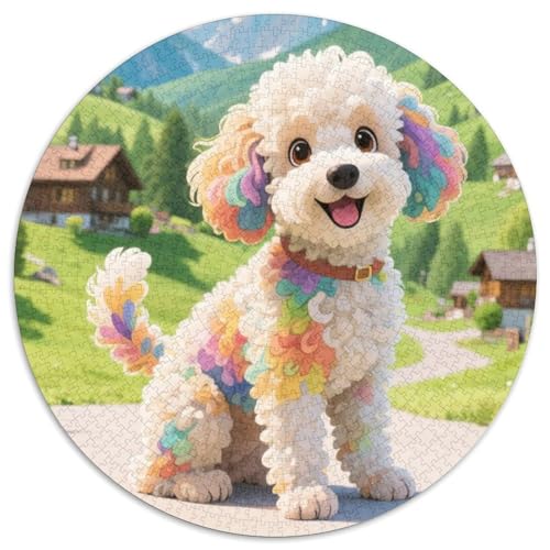 Poodle Puzzles 1000 Teile Schwer Puzzle Spielzeug Lernspiel Impossible Haustier Herausforderungsspielzeug Für Erwachsene Kinder 1000pcs (67.5x67.5cm) von LFVBASOYU
