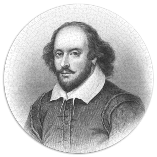 Porträt von Shakespeare Puzzle 1000-teilige Schwer Puzzle Spielzeug Lernspiel Impossible Charakterporträt Herausforderungsspielzeug Für Erwachsene Kinder 1000pcs (67.5x67.5cm) von LFVBASOYU