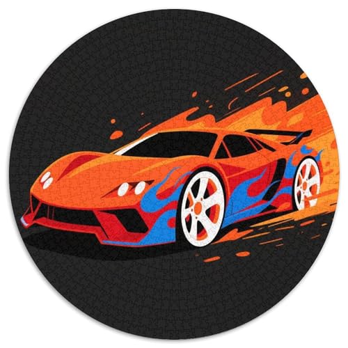 Race Auto Puzzle 1000-teilige Schwer Puzzle Spielzeug Lernspiel Impossible Dynamic Auto Herausforderung Spielzeug Für Erwachsene Kinder 1000pcs (67.5x67.5cm) von LFVBASOYU