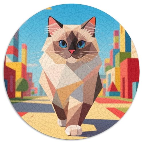 Ragdoll Puzzle 1000 Teile Schwer Puzzle Spielzeug Lernspiel Impossible Haustier Herausforderung Spielzeug Für Erwachsene Kinder 1000pcs (67.5x67.5cm) von LFVBASOYU