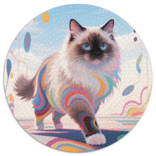 Ragdoll Puzzle 1000-teilige Schwer Puzzle Spielzeug Lernspiel Impossible Haustier Herausforderungsspielzeug Für Erwachsene Kinder 1000pcs (67.5x67.5cm) von LFVBASOYU