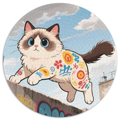 Ragdoll Puzzle 1000-teilige Schwer Puzzle Spielzeug Lernspiel Impossible Haustier Herausforderungsspielzeug Für Erwachsene Und Kinder in Bewährter 1000pcs (67.5x67.5cm) von LFVBASOYU
