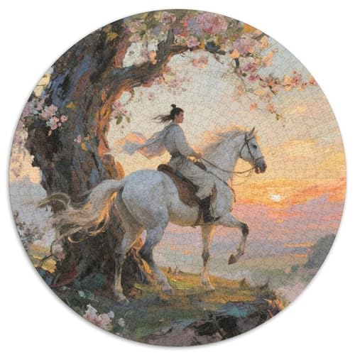 Reiten Junge Puzzle 1000-teilige Schwer Puzzle Spielzeug Lernspiel Impossible Charakterporträt Herausforderung Spielzeug Für Erwachsene Kinder 1000pcs (67.5x67.5cm) von LFVBASOYU