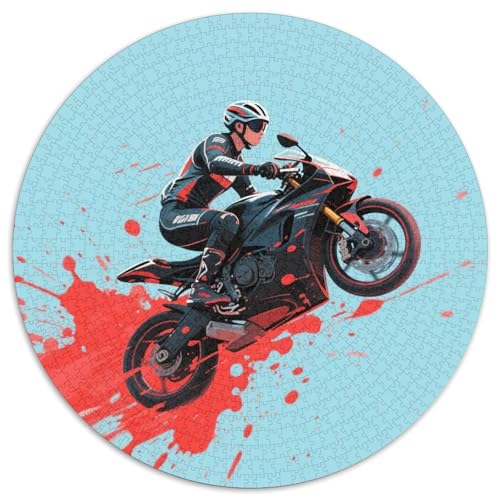 Renner Puzzle 1000-teilige Schwer Puzzle Spielzeug Lernspiel Impossible Dynamic Racing Auto Herausforderung Spielzeug Für Erwachsene Kinder 1000pcs (67.5x67.5cm) von LFVBASOYU