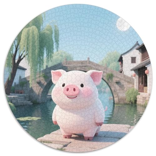 Schwein Puzzle 1000-teilige Schwer Puzzle Spielzeug Pädagogisches Spiel Impossible Tiere Herausforderungsspielzeug Für Erwachsene Und Kinder in Bewährter 1000pcs (67.5x67.5cm) von LFVBASOYU