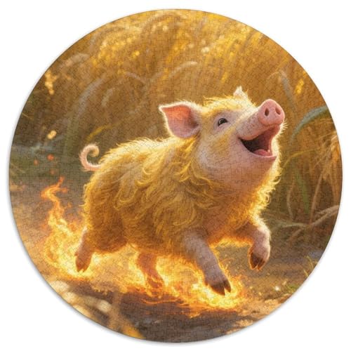 Schwein Puzzles 1000 Teile Schwer Puzzle Spielzeug Lernspiel Impossible Tiere Herausforderungsspielzeug Für Erwachsene Und Kinder in Bewährter 1000pcs (67.5x67.5cm) von LFVBASOYU