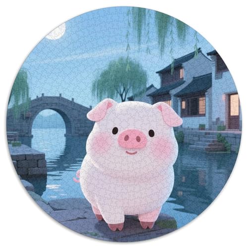 Schwein Puzzles 1000 Teile Schwer Puzzle Spielzeug Pädagogisches Spiel Impossible Tiere Herausforderung Spielzeug Für Erwachsene Kinder 1000pcs (67.5x67.5cm) von LFVBASOYU