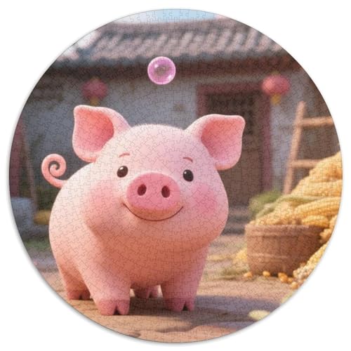 Schwein Puzzles 1000 Teile Schwer Puzzle Spielzeug Pädagogisches Spiel Impossible Tiere Herausforderungsspielzeug Für Erwachsene Und Kinder Ab 14 Jahren 1000pcs (67.5x67.5cm) von LFVBASOYU