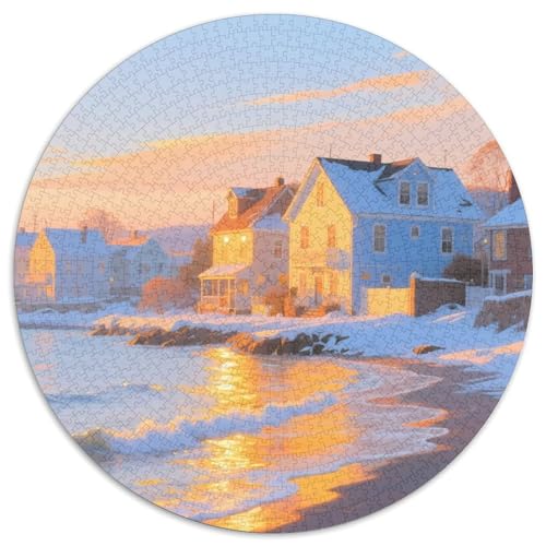 Seaside Stadt Puzzles 1000-teilige Schwer Puzzle Spielzeug Lernspiel Impossible Gebäude Herausforderungsspielzeug Für Erwachsene Kinder 1000pcs (67.5x67.5cm) von LFVBASOYU