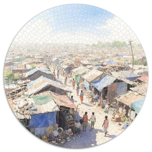 Slums Puzzles 1000 Teile Schwer Puzzle Spielzeug Pädagogisches Spiel Impossible Building Herausforderung Spielzeug Für Erwachsene Und Kinder in Bewährter 1000pcs (67.5x67.5cm) von LFVBASOYU