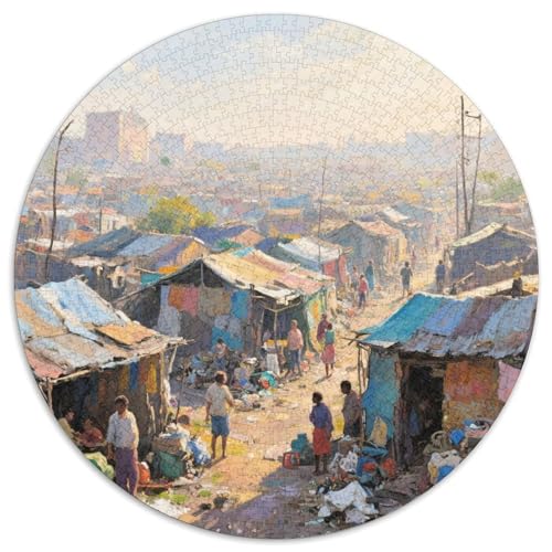 Slums Puzzles 1000 Teile Schwer Puzzle Spielzeug Pädagogisches Spiel Impossible Gebäude Herausforderungsspielzeug Für Erwachsene Kinder 1000pcs (67.5x67.5cm) von LFVBASOYU