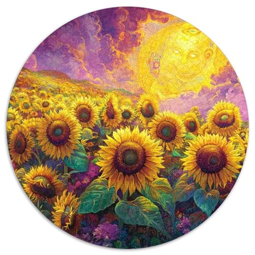 Sonnenblumen Puzzles 1000 Teile Schwer Puzzle Spielzeug Lernspiel Impossible Herausforderung Spielzeug Für Erwachsene Kinder 1000pcs (67.5x67.5cm) von LFVBASOYU