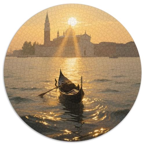 Sunrise Over The Sea in Venice Puzzle 1000-teilige Schwer Puzzle Spielzeug Lernspiel Impossible View Herausforderung Spielzeug Für Erwachsene Und Kinder Ab 12 Jahren 1000pcs (67.5x67.5cm) von LFVBASOYU