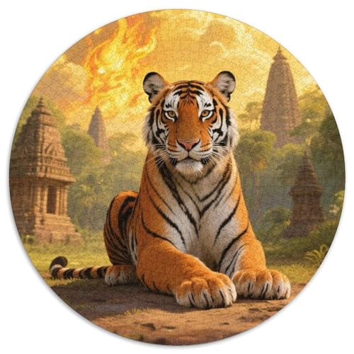 Tiger Puzzle 1000 Teile Schwer Puzzle Spielzeug Pädagogisches Spiel Impossible Tiere Herausforderungsspielzeug Für Erwachsene Und Kinder Ab 14 Jahren 1000pcs (67.5x67.5cm) von LFVBASOYU