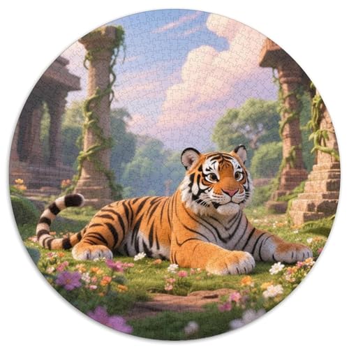 Tiger Puzzle 1000-teilige Schwer Puzzle Spielzeug Lernspiel Impossible Tiere Herausforderung Spielzeug Für Erwachsene Und Kinder Ab 12 Jahren 1000pcs (67.5x67.5cm) von LFVBASOYU