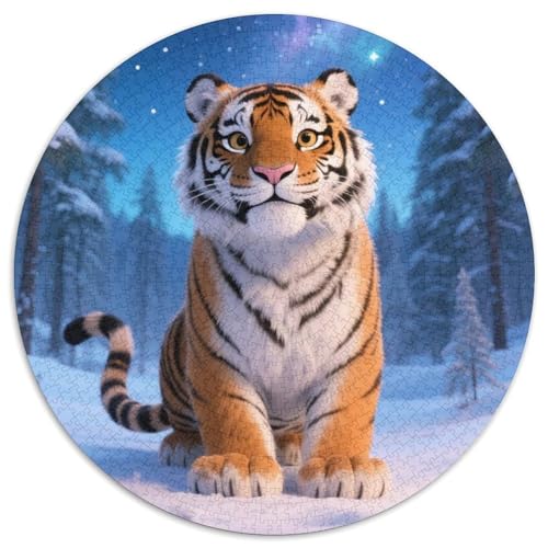 Tiger Puzzle 1000-teilige Schwer Puzzle Spielzeug Pädagogisches Spiel Impossible Tiere Herausforderung Spielzeug Für Erwachsene Und Kinder Ab 12 Jahren 1000pcs (67.5x67.5cm) von LFVBASOYU