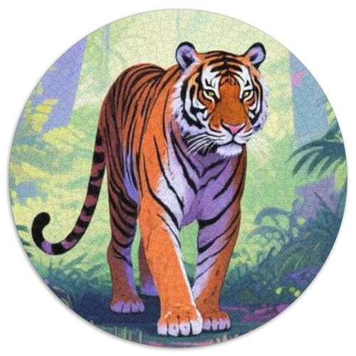 Tiger Puzzles 1000 Teile Schwer Puzzle Spielzeug Lernspiel Impossible Tiere Herausforderungsspielzeug Für Erwachsene Und Kinder Ab 12 Jahren 1000pcs (67.5x67.5cm) von LFVBASOYU