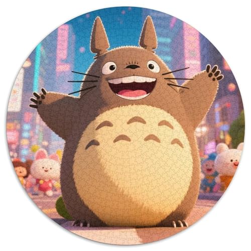 Totoro Puzzles 1000 Teile Schwer Puzzle Spielzeug Pädagogisches Spiel Impossible Haustier Herausforderungsspielzeug Für Erwachsene Und Kinder in Bewährter 1000pcs (67.5x67.5cm) von LFVBASOYU