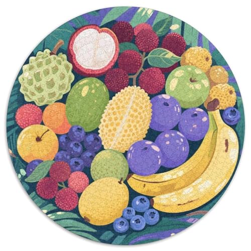 Tropical Fruits Puzzle 1000 Teile Schwer Puzzle Spielzeug Lernspiel Impossible Fruit Herausforderung Spielzeug Für Erwachsene Und Kinder Ab 12 Jahren 1000pcs (67.5x67.5cm) von LFVBASOYU