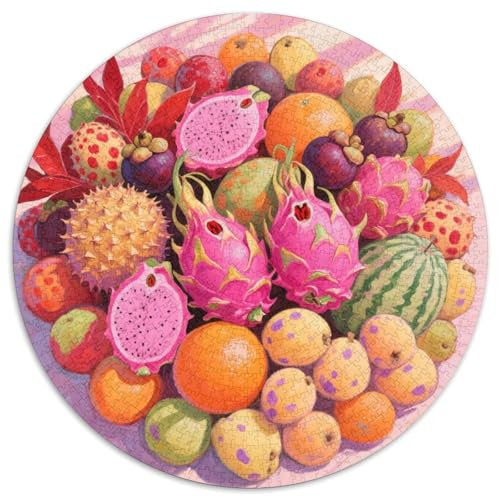 Tropical Fruits Puzzle 1000 Teile Schwer Puzzle Spielzeug Lernspiel Impossible Fruit Herausforderungsspielzeug Für Erwachsene Und Kinder Ab 14 Jahren 1000pcs (67.5x67.5cm) von LFVBASOYU