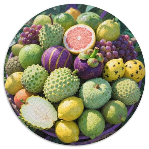 Tropical Fruits Puzzle 1000-teilige Schwer Puzzle Spielzeug Lernspiel Impossible Fruit Herausforderungsspielzeug Für Erwachsene Kinder 1000pcs (67.5x67.5cm) von LFVBASOYU