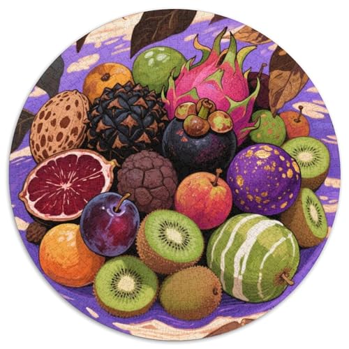 Tropical Fruits Puzzle 1000-teilige Schwer Puzzle Spielzeug Lernspiel Impossible Fruit Herausforderungsspielzeug Für Erwachsene Und Kinder Ab 12 Jahren 1000pcs (67.5x67.5cm) von LFVBASOYU