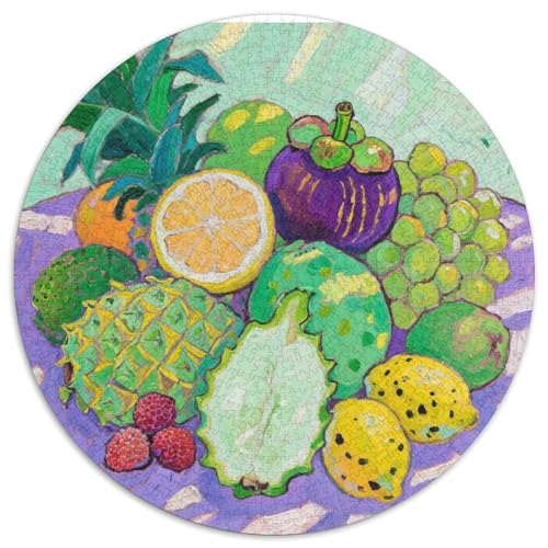 Tropische Früchte Puzzle 1000-teilige Schwer Puzzle Spielzeug Lernspiel Impossible Früchte Herausforderungsspielzeug Für Erwachsene Und Kinder Ab 12 Jahren 1000pcs (67.5x67.5cm) von LFVBASOYU