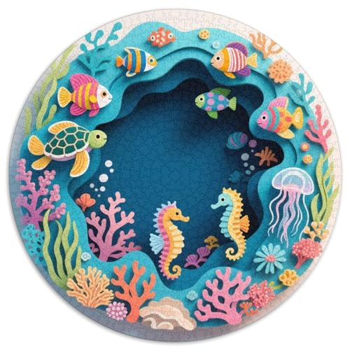 Unterwasserwelt Puzzle 1000-teilige Schwer Puzzle Spielzeug Lernspiel Impossible Meeresboden Herausforderung Spielzeug Für Erwachsene Und Kinder Ab 14 Jahren 1000pcs (67.5x67.5cm) von LFVBASOYU