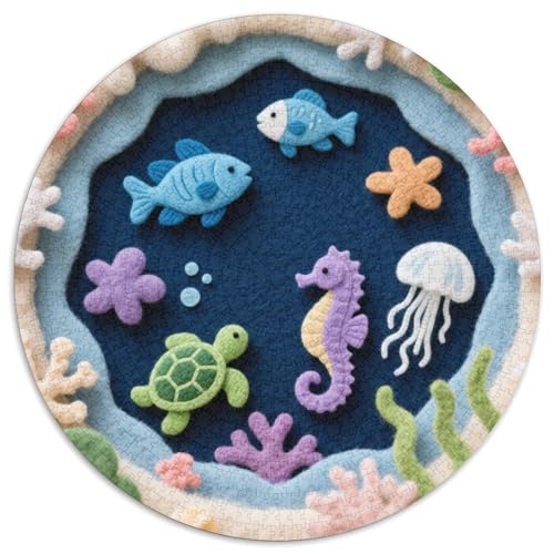 Unterwasserwelt Puzzle 1000-teilige Schwer Puzzle Spielzeug Lernspiel Impossible Meeresboden Herausforderung Spielzeug Für Erwachsene Und Kinder Ab 14 Jahren 1000pcs (67.5x67.5cm) von LFVBASOYU