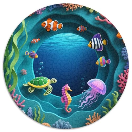 Unterwasserwelt Puzzles 1000 Teile Schwer Puzzle Spielzeug Lernspiel Impossible Meeresboden Herausforderung Spielzeug Für Erwachsene Kinder 1000pcs (67.5x67.5cm) von LFVBASOYU