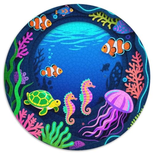 Unterwasserwelt Puzzles 1000 Teile Schwer Puzzle Spielzeug Lernspiel Impossible Meeresboden Herausforderung Spielzeug Für Erwachsene Und Kinder in Bewährter 1000pcs (67.5x67.5cm) von LFVBASOYU