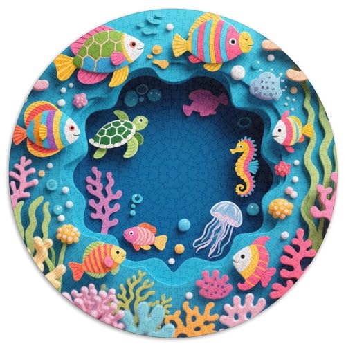 Unterwasserwelt Puzzles 1000 Teile Schwer Puzzle Spielzeug Pädagogisches Spiel Impossible Meeresboden Herausforderung Spielzeug Für Erwachsene Kinder 1000pcs (67.5x67.5cm) von LFVBASOYU