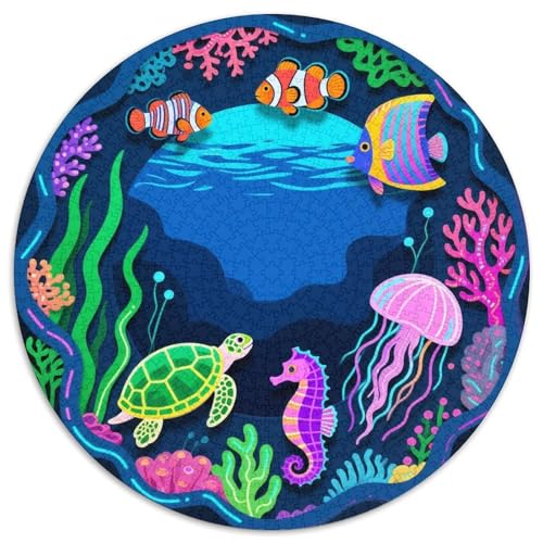 Unterwasserwelt Puzzles 1000-teilige Schwer Puzzle Spielzeug Lernspiel Impossible Meeresboden Herausforderungsspielzeug Für Erwachsene Kinder 1000pcs (67.5x67.5cm) von LFVBASOYU