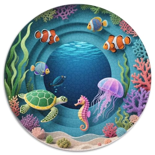 Unterwasserwelt Puzzles 1000-teilige Schwer Puzzle Spielzeug Lernspiel Impossible Meeresboden Herausforderungsspielzeug Für Erwachsene Kinder 1000pcs (67.5x67.5cm) von LFVBASOYU