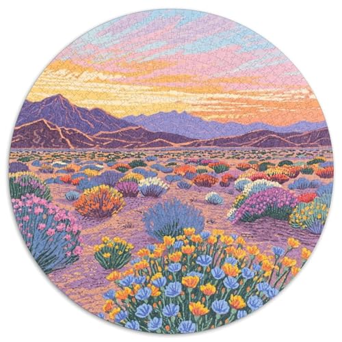 Wüstenblume Puzzle 1000 Teile Schwer Puzzle Spielzeug Pädagogisches Spiel Impossible Ansicht Herausforderungsspielzeug Für Erwachsene Und Kinder Ab 14 Jahren 1000pcs (67.5x67.5cm) von LFVBASOYU