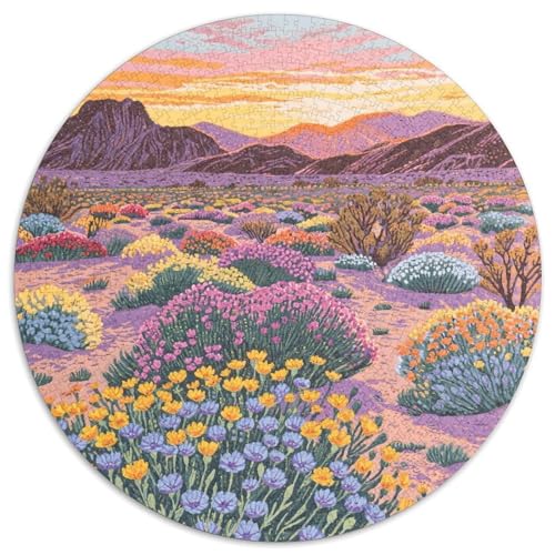 Wüstenblume Puzzles 1000-teilige Schwer Puzzle Spielzeug Lernspiel Impossible Ansicht Herausforderungsspielzeug Für Erwachsene Kinder 1000pcs (67.5x67.5cm) von LFVBASOYU