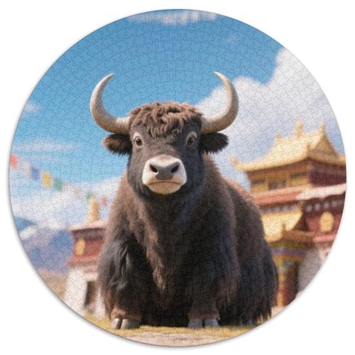 Yak Puzzles 1000 Teile Schwer Puzzle Spielzeug Pädagogisches Spiel Impossible Tiere Herausforderung Spielzeug Für Erwachsene Kinder 1000pcs (67.5x67.5cm) von LFVBASOYU