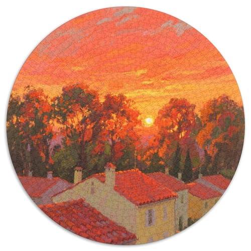 ländliche Stadt Puzzle 1000-teilige Schwer Puzzle Spielzeug Lernspiel Impossible Gebäude Herausforderung Spielzeug Für Erwachsene Und Kinder Ab 12 Jahren 1000pcs (67.5x67.5cm) von LFVBASOYU
