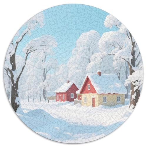 ländliche Stadt Puzzle 1000-teilige Schwer Puzzle Spielzeug Lernspiel Impossible Gebäude Herausforderungsspielzeug Für Erwachsene Kinder 1000pcs (67.5x67.5cm) von LFVBASOYU