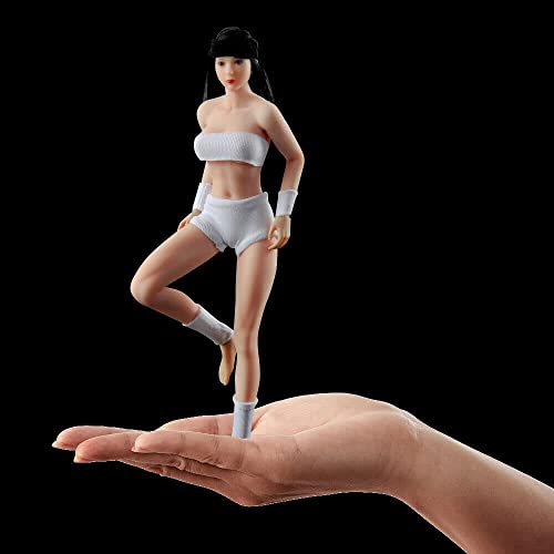 LFWDOCN 1/12 Scale Action Figure, T01 T02 T03 T04 T05 Female Super Seamless Flexible Body 6 inches Realistic Full Silicone Body with Stainless Steel Skeleton Collectable Doll (PLLB2020-T02A) von LFWDOCN