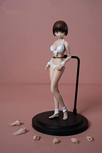 LFWDOCN 1/12 Scale Action Figure, T01 T02 T03 T04 T05 Female Super Seamless Flexible Body 6 inches Realistic Full Silicone Body with Stainless Steel Skeleton Collectable Doll (PLLB2020-T02B) von LFWDOCN