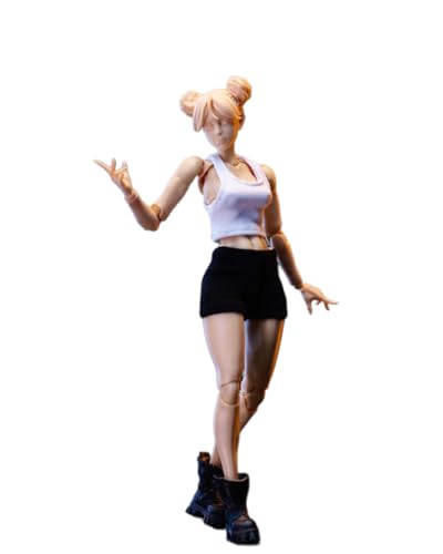 LFWDOCN 1/12 Scale Female Action Figure,6inch Super Flexible Girl Figure Body Doll with Head Sculpt&Replaceable Chest Legs Accessory Collection (Pale Skin) von LFWDOCN
