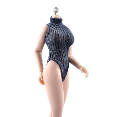 LFWDOCN 1/12 Scale Female Clothes,Female Bodysuit Zipper Jumpsuit Outfit Clothing for 6inch PH TBL JO Seamless Action Figure Body (1/12 Scale, Dark Blue) von LFWDOCN