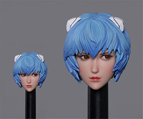 LFWDOCN 1/12 Scale Female Figure Head Sculpt, Charming Girl Doll Head for 6 Inch Action Figure JIAOUDOLL HS101(M007A) von LFWDOCN
