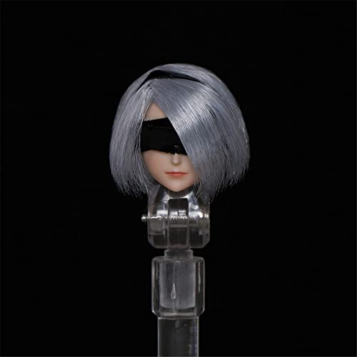 LFWDOCN 1/12 Scale Female Head Sculpt,Anime Girl Pale Skin Head Carved for 6inch Seamless Action Figure Body Collection (F) von LFWDOCN