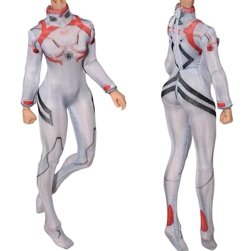 LFWDOCN 1/12 Scale Female Tight Stretch Bodysuit Zipper Jumpsuit Combat Uniform Outfit Clothes for 6inch Action Figure Body von LFWDOCN